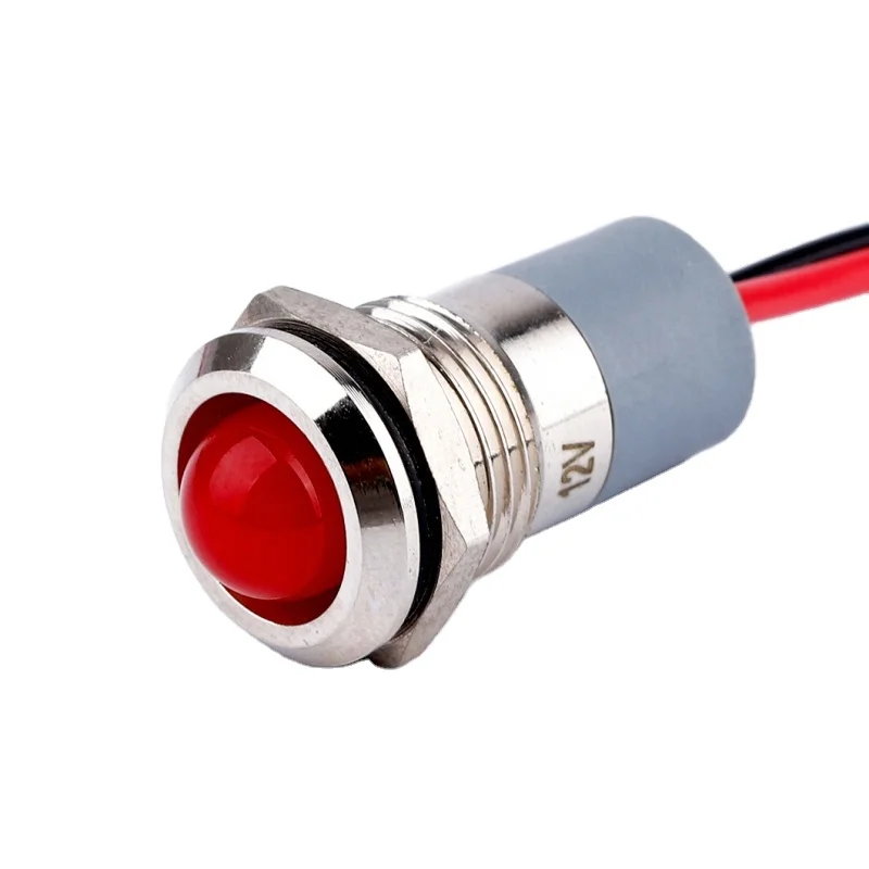 Signal 6mm mini led Red Green Yellow Blue White button lights 12v mini led pilot lights indicator lamp