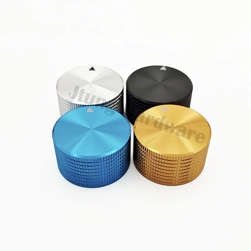 30x15mm CNC Machined Silver Knurled Aluminum 18T shaft Round shaft D Shaft Control Indicating Knobs for potentiometer