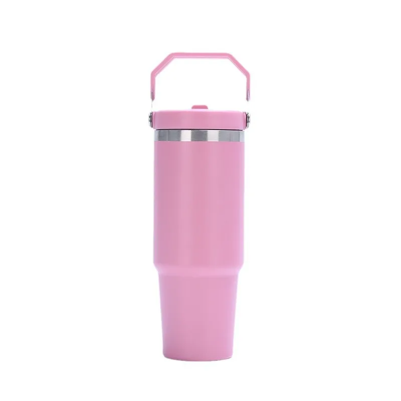 Mug Tumbler With Handle Insulated Tumbler With Lids Straw Stainless Steel Coffee Tumbler Termos Cup for Travel Thermal Mug