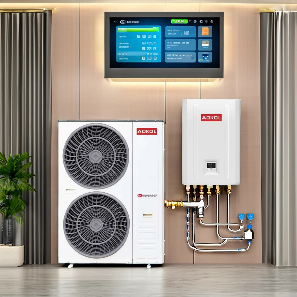 Energy saving A+++ heat pump, AOKOL Factory R32  18kW Split type  Air to Water Heat Pump,Wifi control DC inverter EVI  heat pump