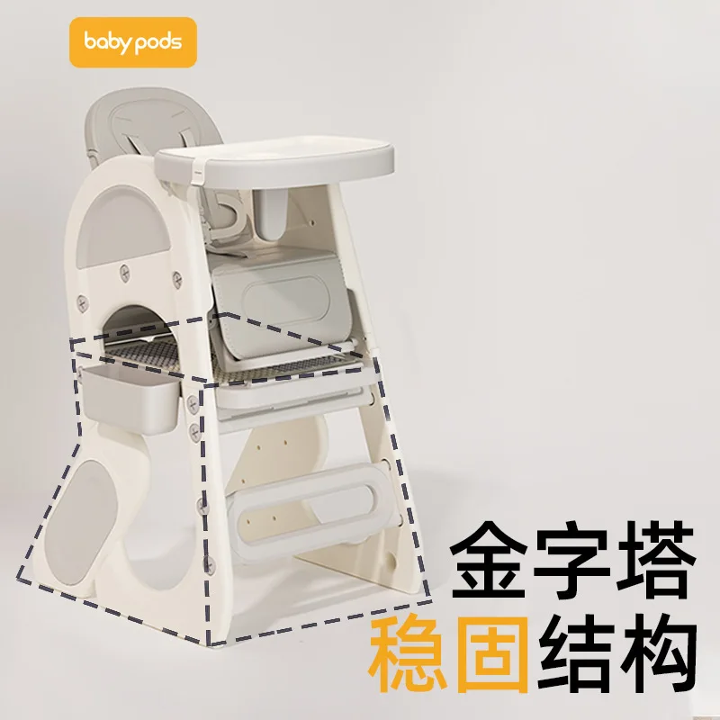 NEWRGY baby high chair 3 in 1adjustable baby kids high chair for feeding