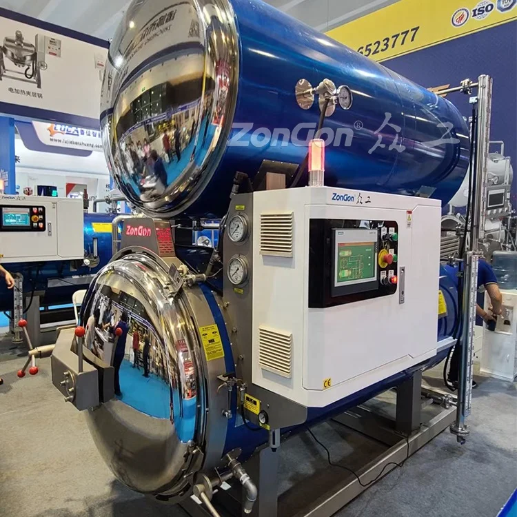 Weifang zongon завод 20 лет золотой поставщик для двойного слоя погружения воды PP кокосовый ретортный стерилизатор