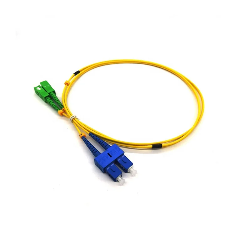 1.5m sc lc fc st upc apc connector SM9/125 2.0 mm duplex sc apc to sc apc outdoor fiber patch cord
