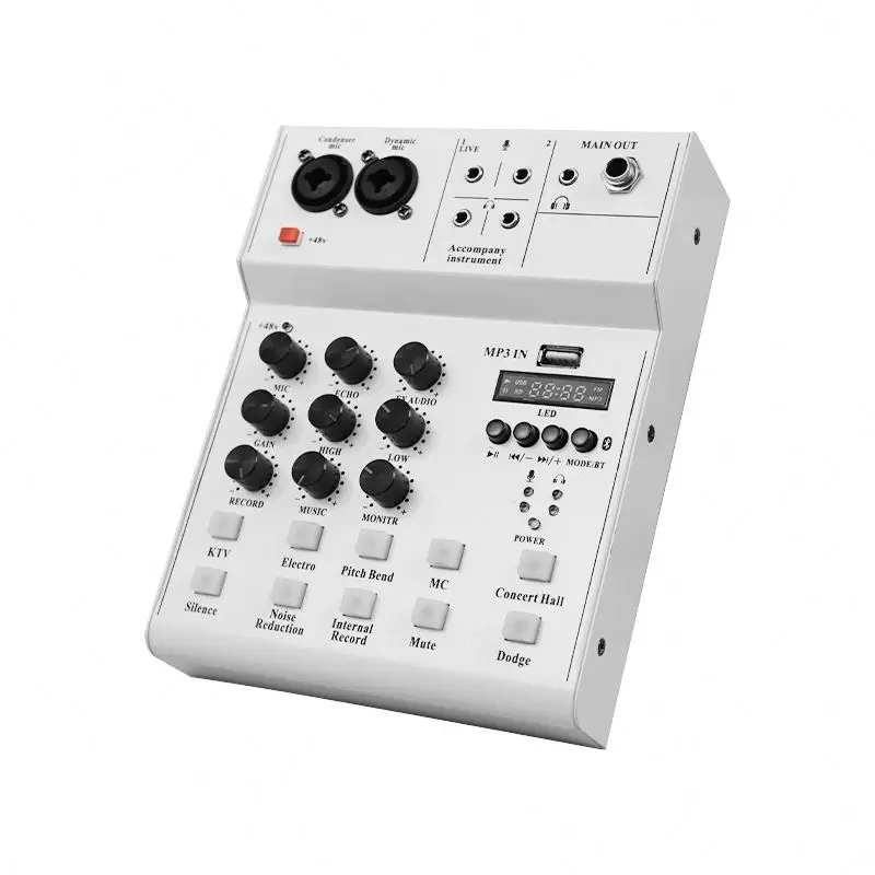 Professional Audio Interface Sound Card Mixer Recording Studio KG-09 Sound Card