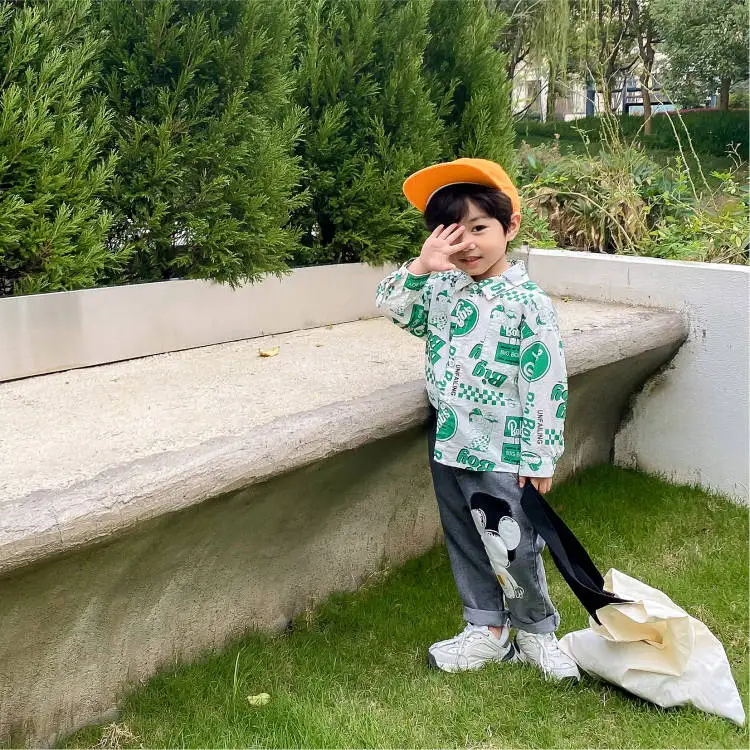 2022 summer new style clothes for children long sleeve kids t shirts 100%cotton boys polo shirts