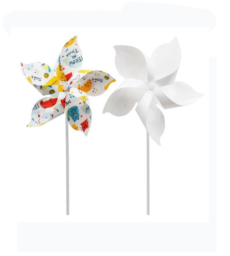 Sublimation PET Pinwheel Plastic DIY Double Sided Printing Flower Pinwheel