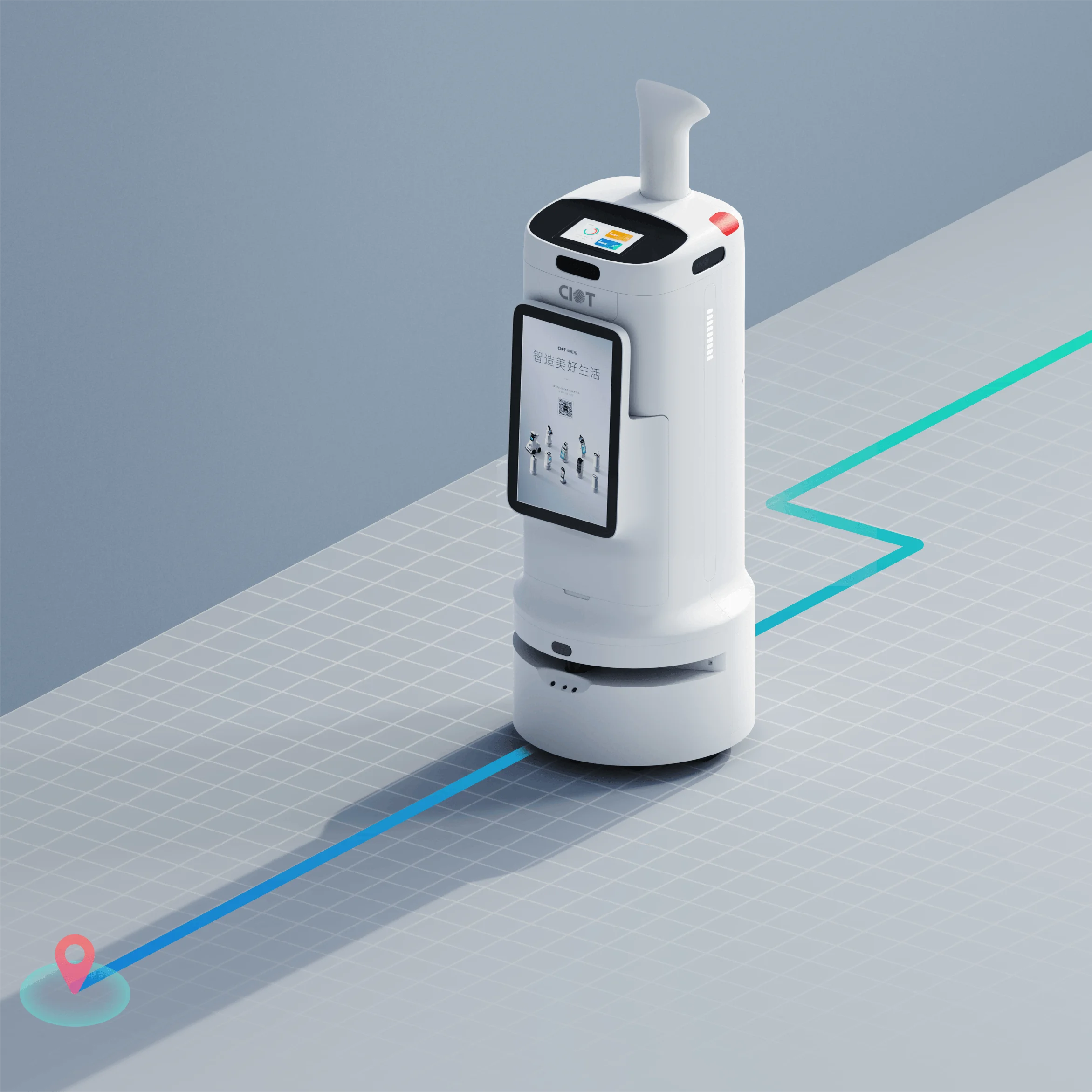 Indoor White Autopilot Disinfection Spray Robot Sanitizer for Hospital