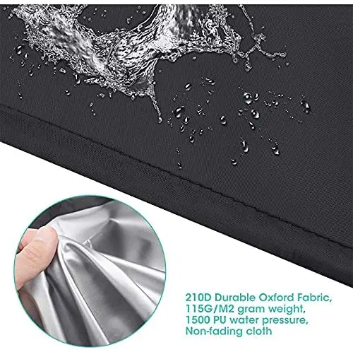 Garden Furniture Round Garden Table Cover set Round Tarpaulin Cover for Garden Table Patio Waterproof UV Resistant cover