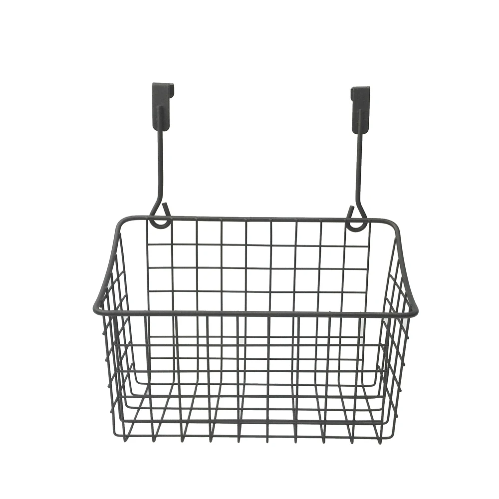 Over The Cabinet Door Organizer Metal Wire Basket Hanging Storage Basket For Kitchen Bathroom