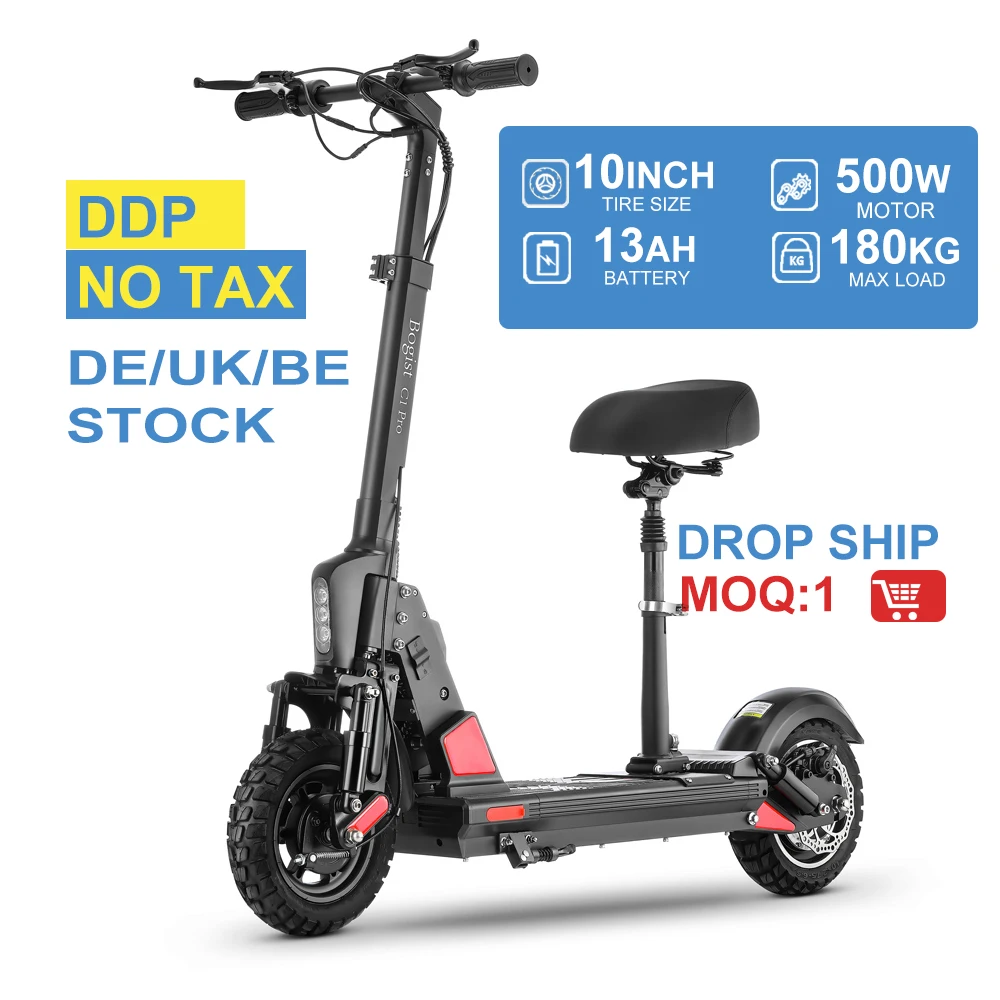  Bogist C1 pro DDP UK eu warehouse 28 mph 10 inch electric scooters 500W motor power e scooter for