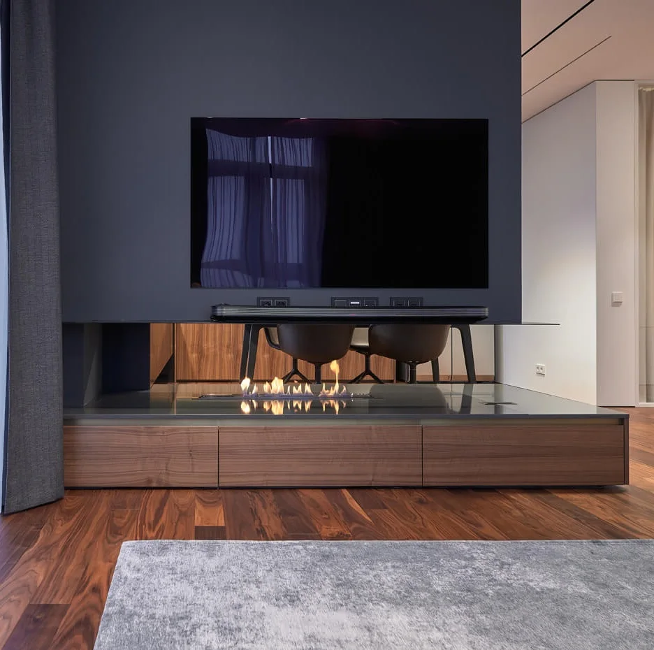 Hot Sale 72 inch ethanol fire place wifi ethanol fire place