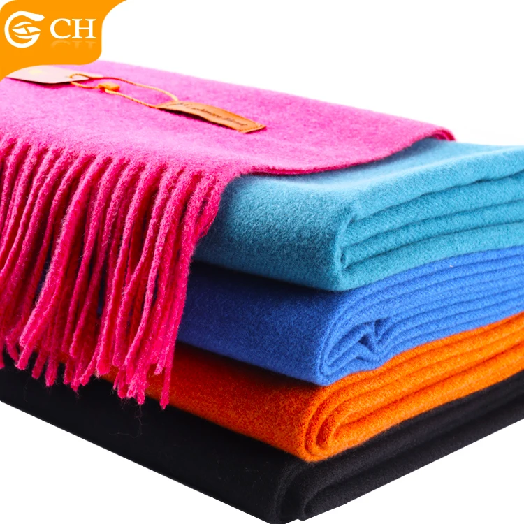 2024 Chinese Latest Stylish Solid Long Cashmere Scarves Winter Personalized Custom Cashmere Woman Scarf