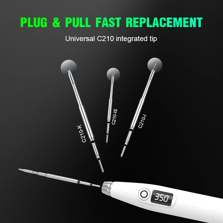 USB-C soldering iron pen AE710D built-in battery 18650 easy to disassemble and replace