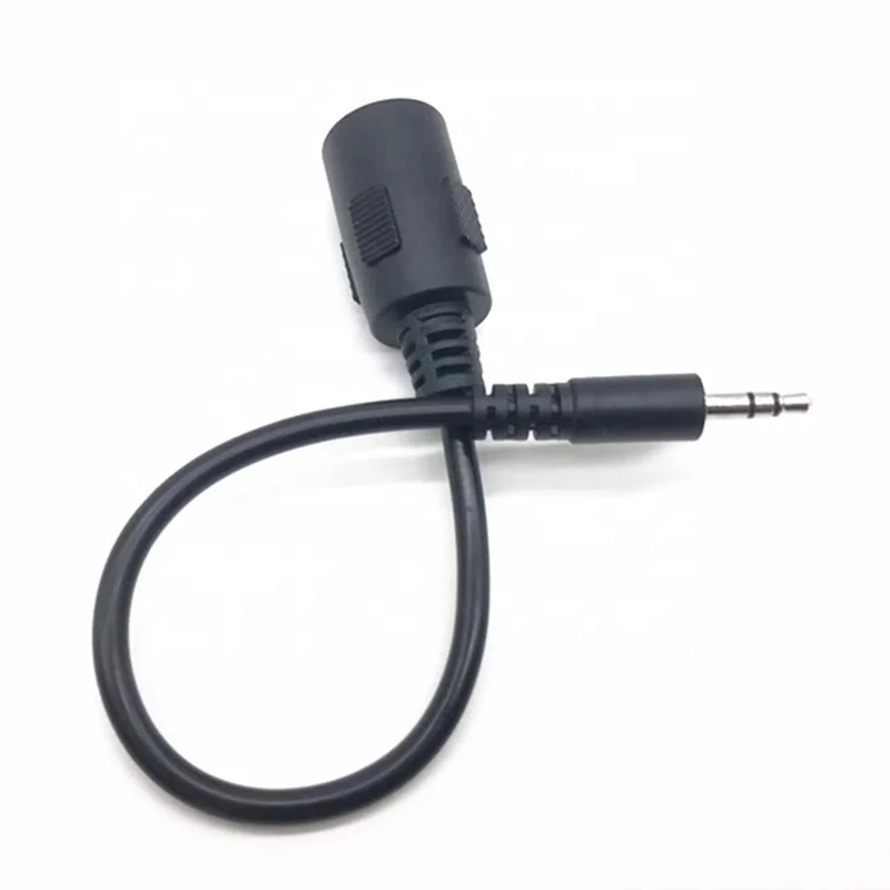 PVC black 5 pin midi female plug to 3.5mm jack stereo plug audio cable