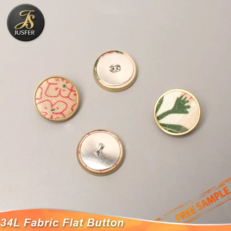 
classic flat cloth silver metal shank buttons for blazers 