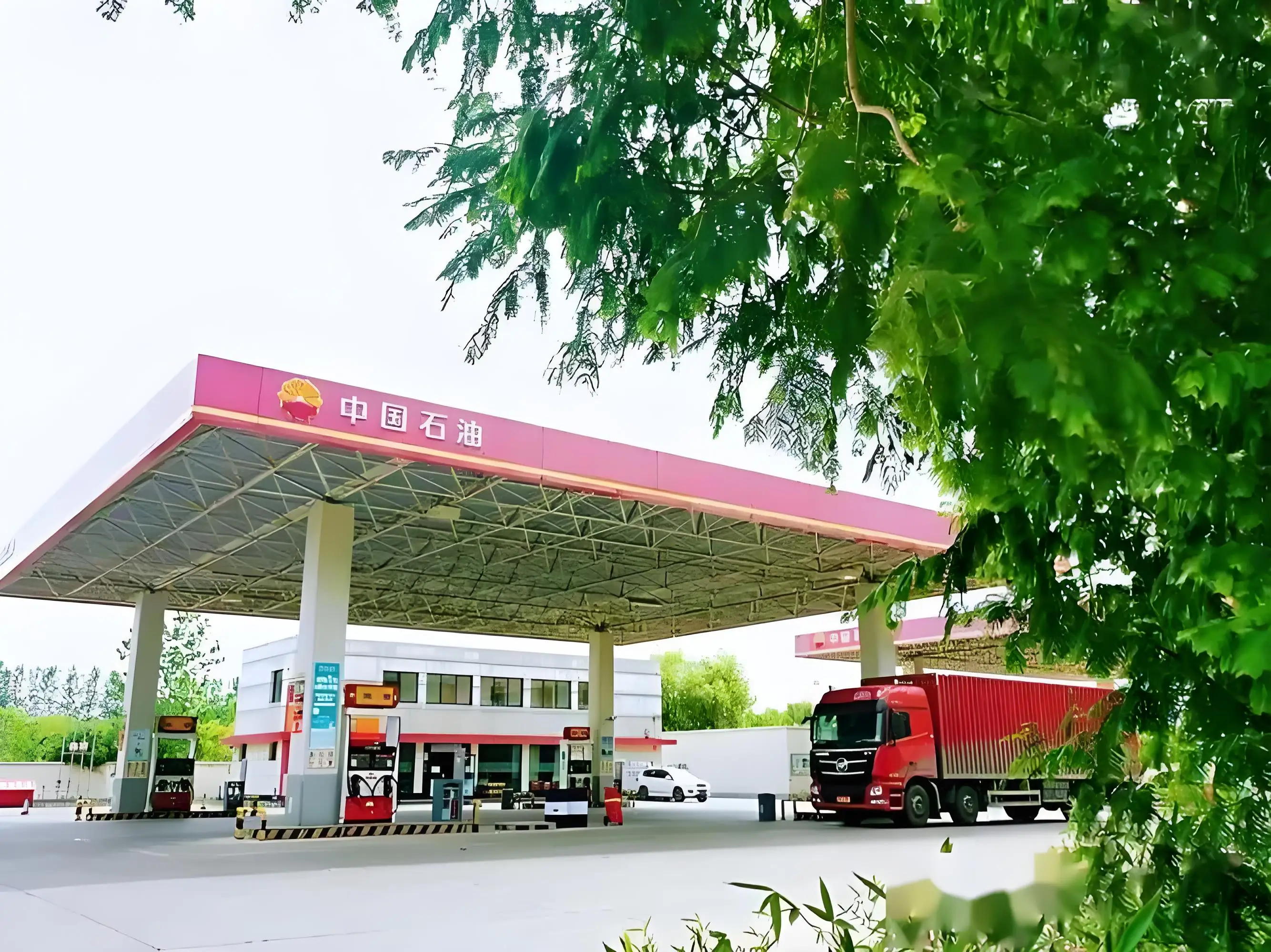 Steel Roof Structure for Gas Station | Durable Space Frame Canopy for Fuel Station