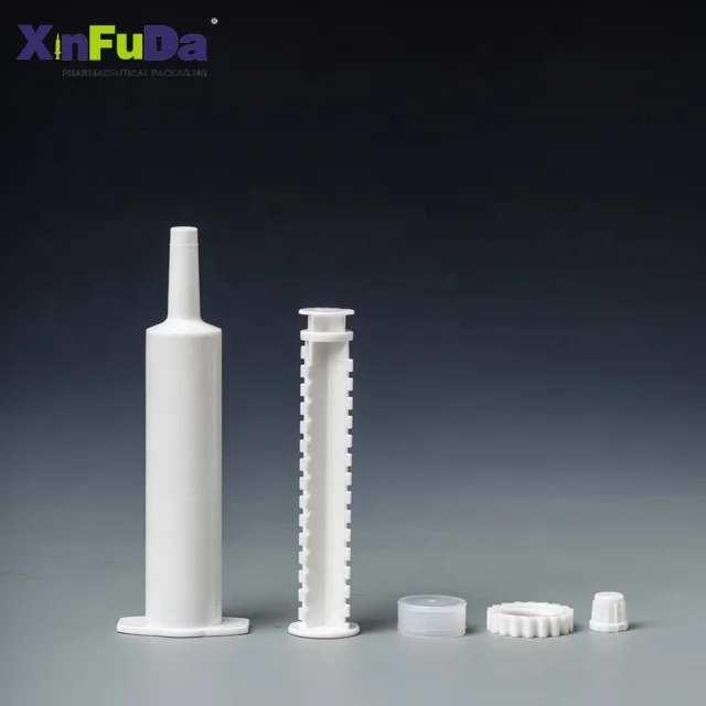 Plastic Medical Cow Uterus Perfusion Syringe and Veterinary Horse Paste Oral Syringes 30ml with Tip