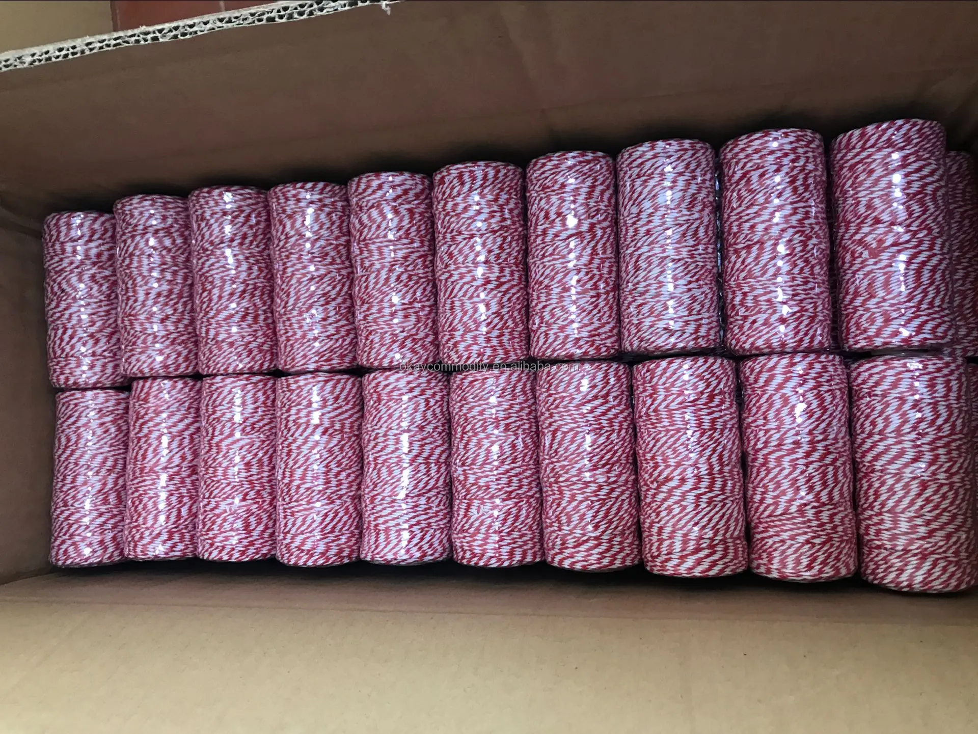 OKAY Stock 2MM Double Color Cotton Baker Twine Rope String Cord for Gift Wrapping Arts Crafts Party Decorations Gardening