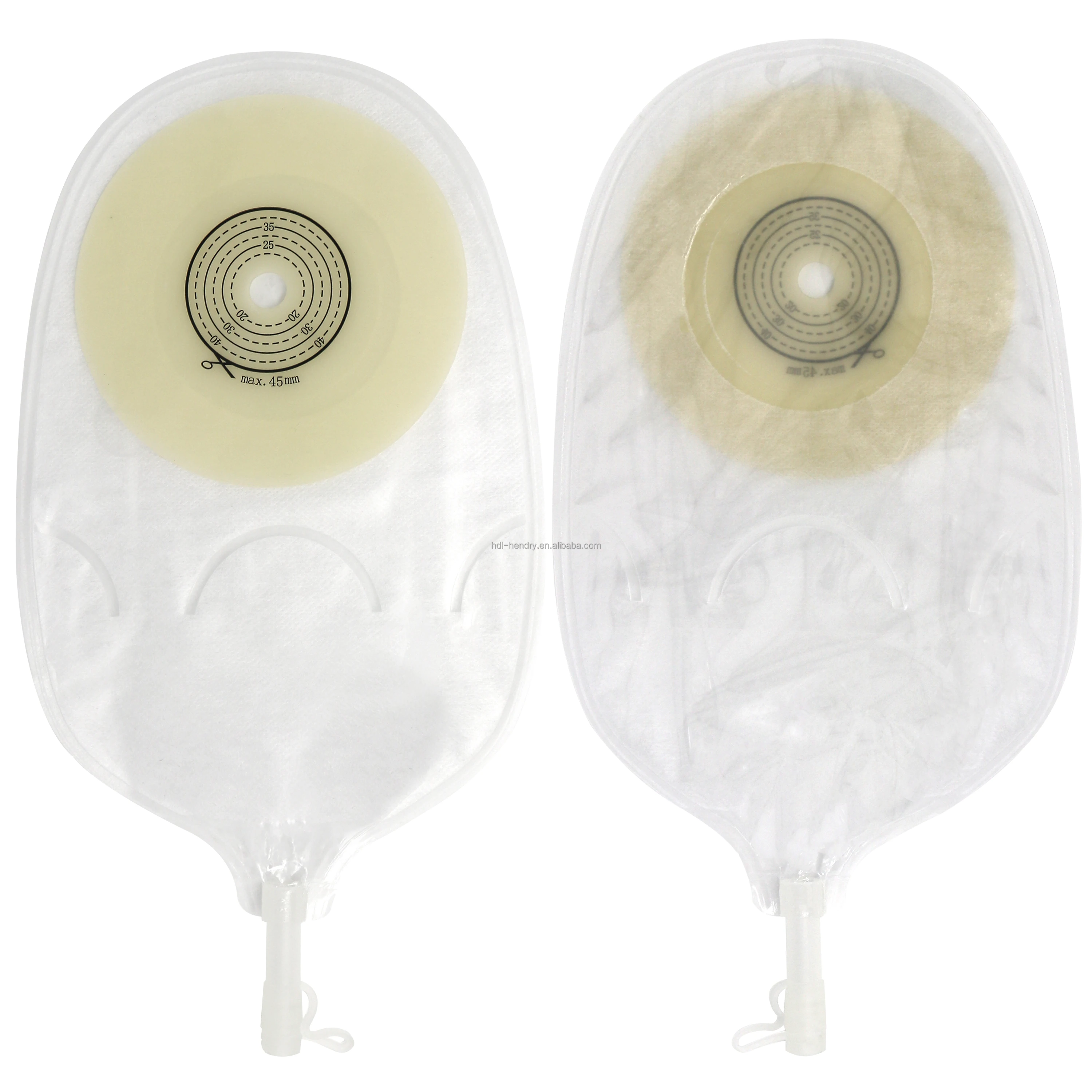 One Piece White Colostomy Drainage Bag Supplied by The Manufacturer Has a Maximum Cutting Hole of 45mm