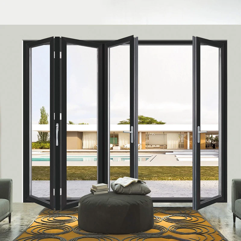 
aluminum frame glass folding/ bi fold door supplier 