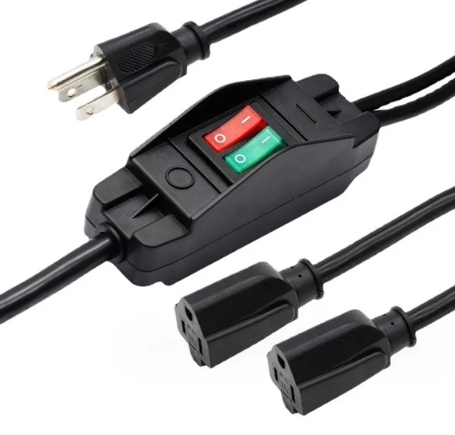 0.5M 1.0MM Laptop Connector Socket Three Ways 3XC13 Splitter Pdu Y Triple C13 Uk Triple Computer Power Cord