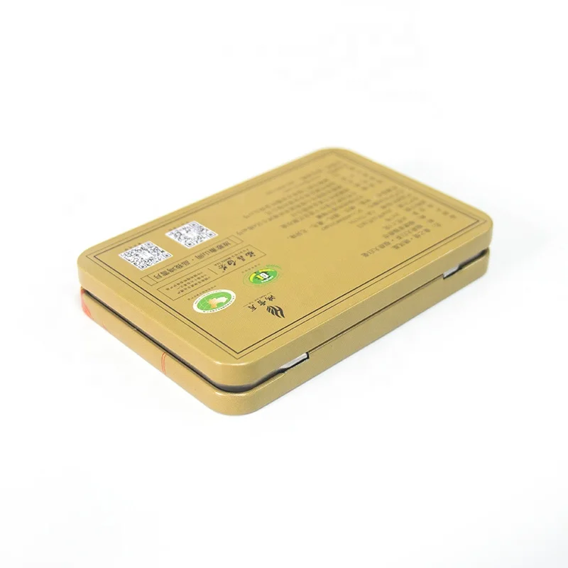 Metal storage candy mint cake wine soap oil coin food square sliding flip top metal tin can box