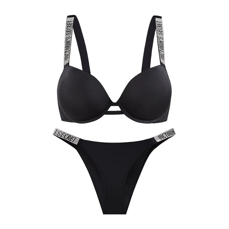 Women Plus Size Bra Set Sexy Lace With Shimmering Beadwork, Delicate Sheer Design, Push-up Support, and Gathered Cups