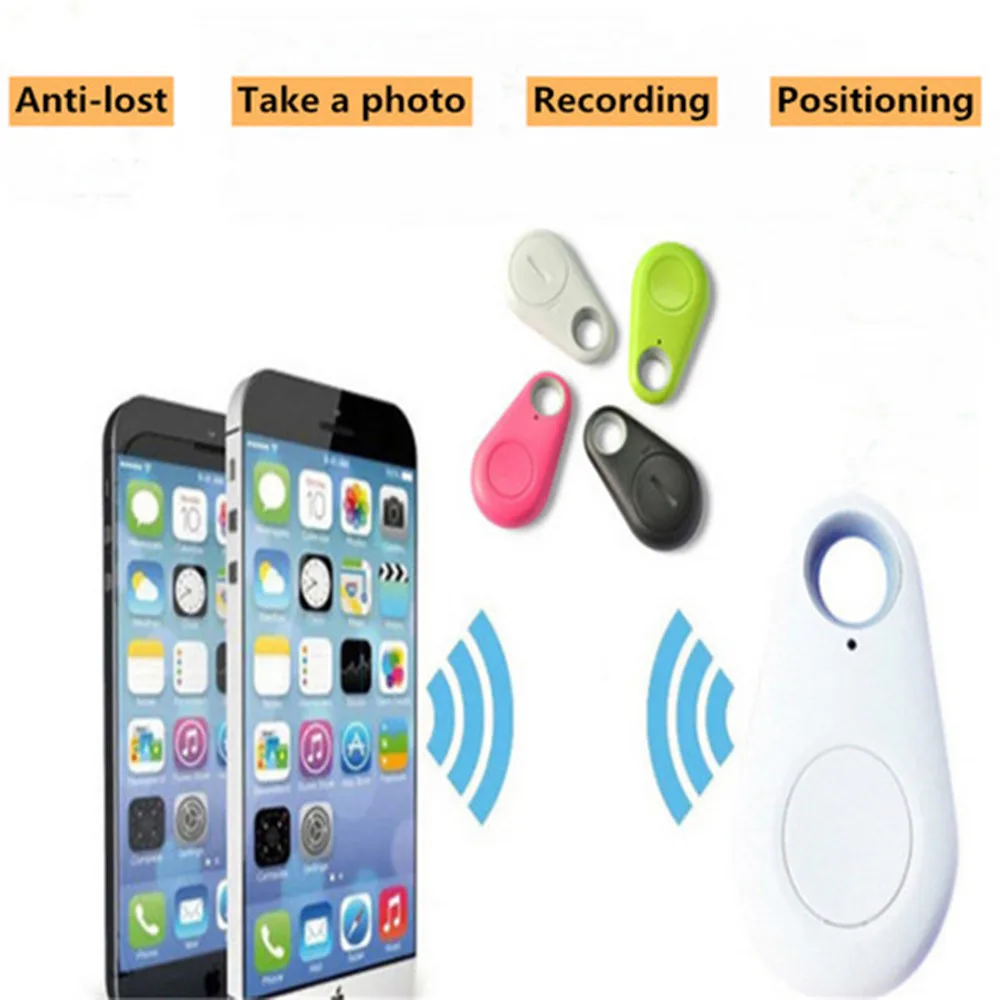 Blue-Tooth GPS Tracker Key Finder Dog Locator Anti-lost Location Tracker for Pet Key Wallet