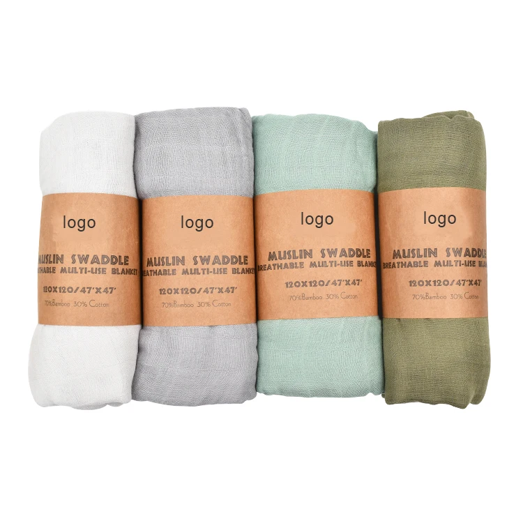 Hot selling 100% bamboo super soft baby bamboo muslin swaddle baby blanket for newborn