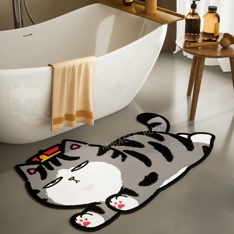 Bathroom Diatom Mud Floor Door Matt Custom Bath Mat Water Absorbent Non-slip Diatomite Mat