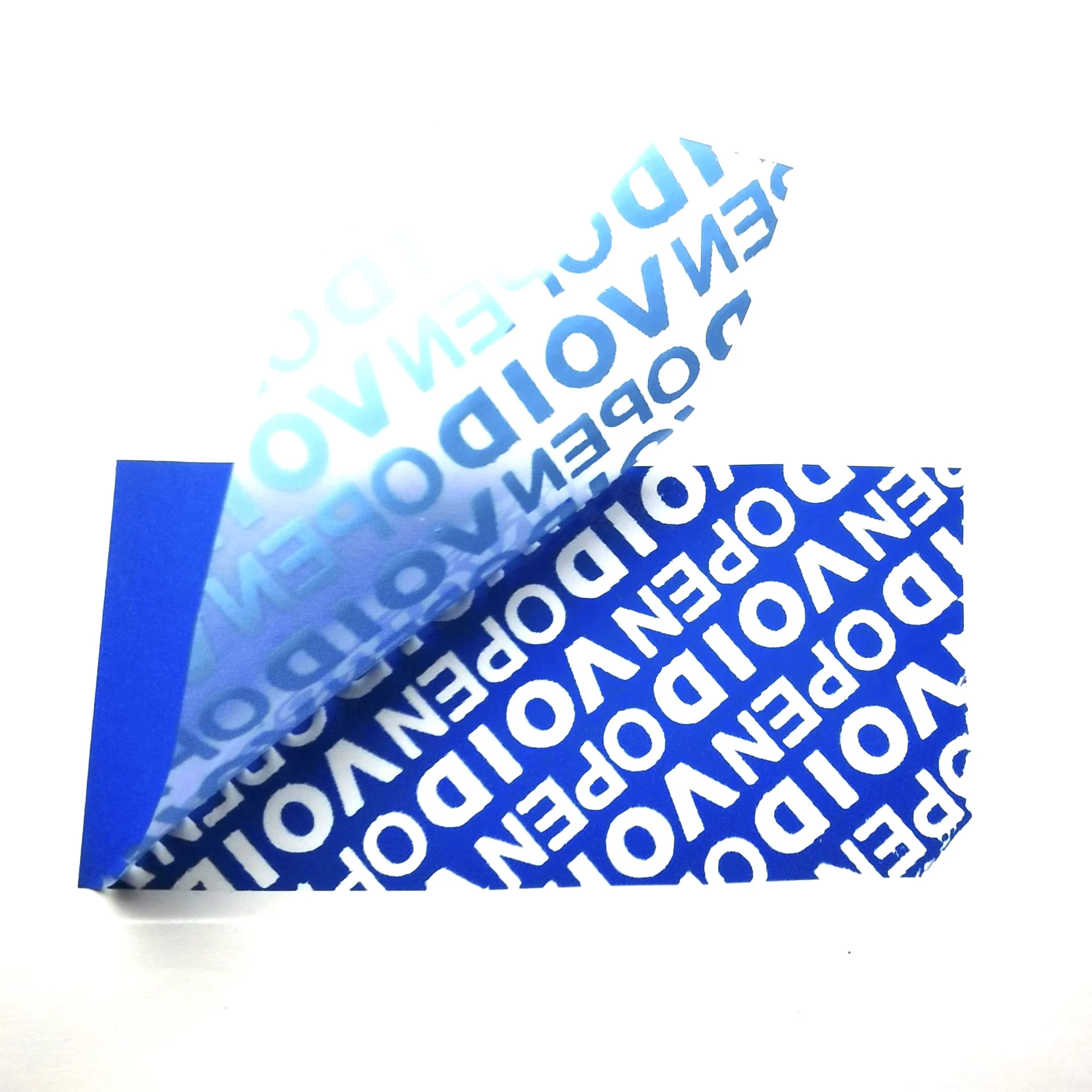 Non Transfer Tamper Evident Security Void open Label with Customized Logo Used in Gift Box