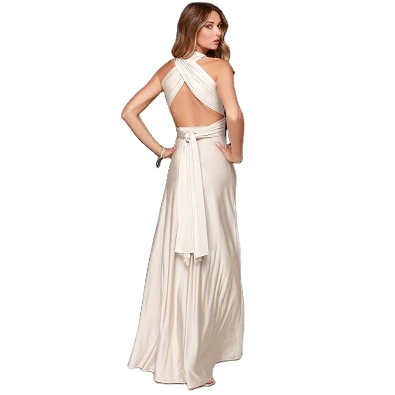 
Mature Long Wholesale 2021 Women Ladies Vestidos Largo Sleeveless Party Maxi Evening Dresses 