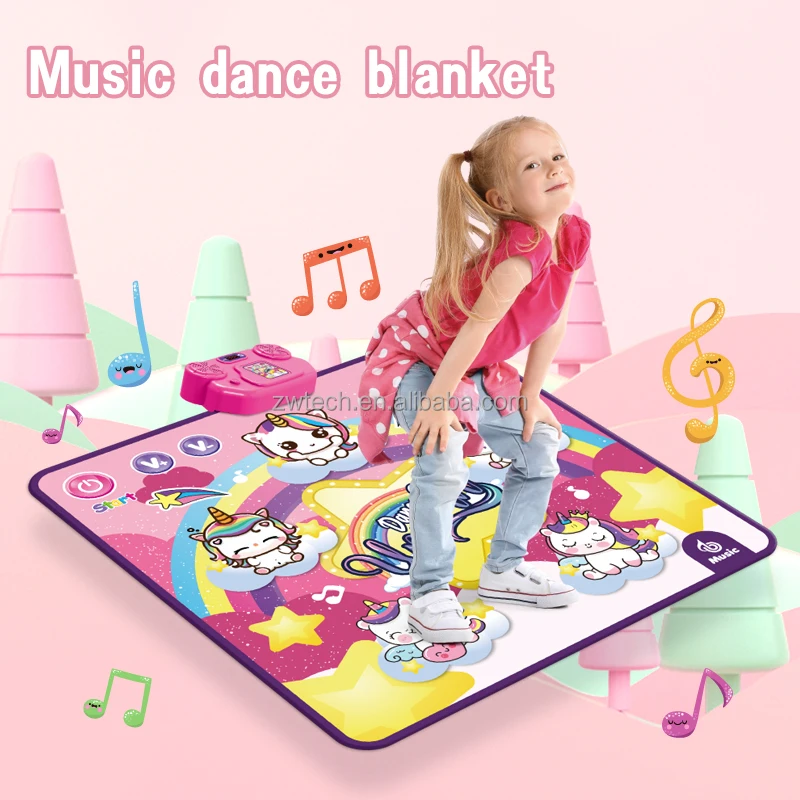 Musical Dance Mat with LED Lights 3 Play Modes Adjustable Volume Early Educational Toys for Children Gifts
