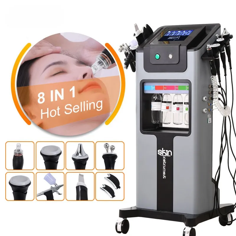 2024 Aqua Hydro Facial Machine Diamond Hydro Microdermabrasion with Biopolar RF Skin Tightening for Eye Area EU US ZA CN Plugs