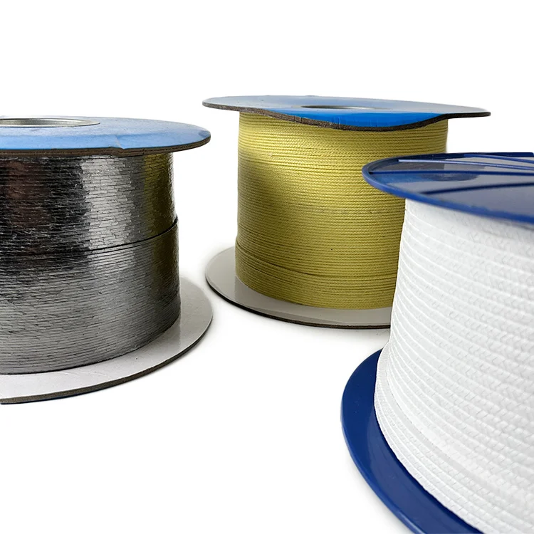 High Temperature Resistance Mechanical Sealing Rope Expanded Pure Graphite Metallic Braided Gland Packing