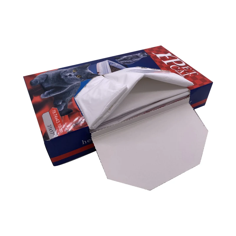 
White auto drawstring trash biodegradable plastic pet waste cat litter bag 