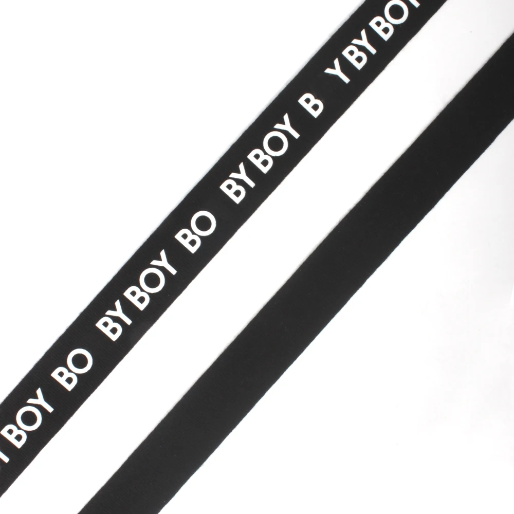 New Design Nylon Silicon Logo Printed Elastic Tape Printed High Strength Nylon Webbing Garment Accessories Webbing Strap