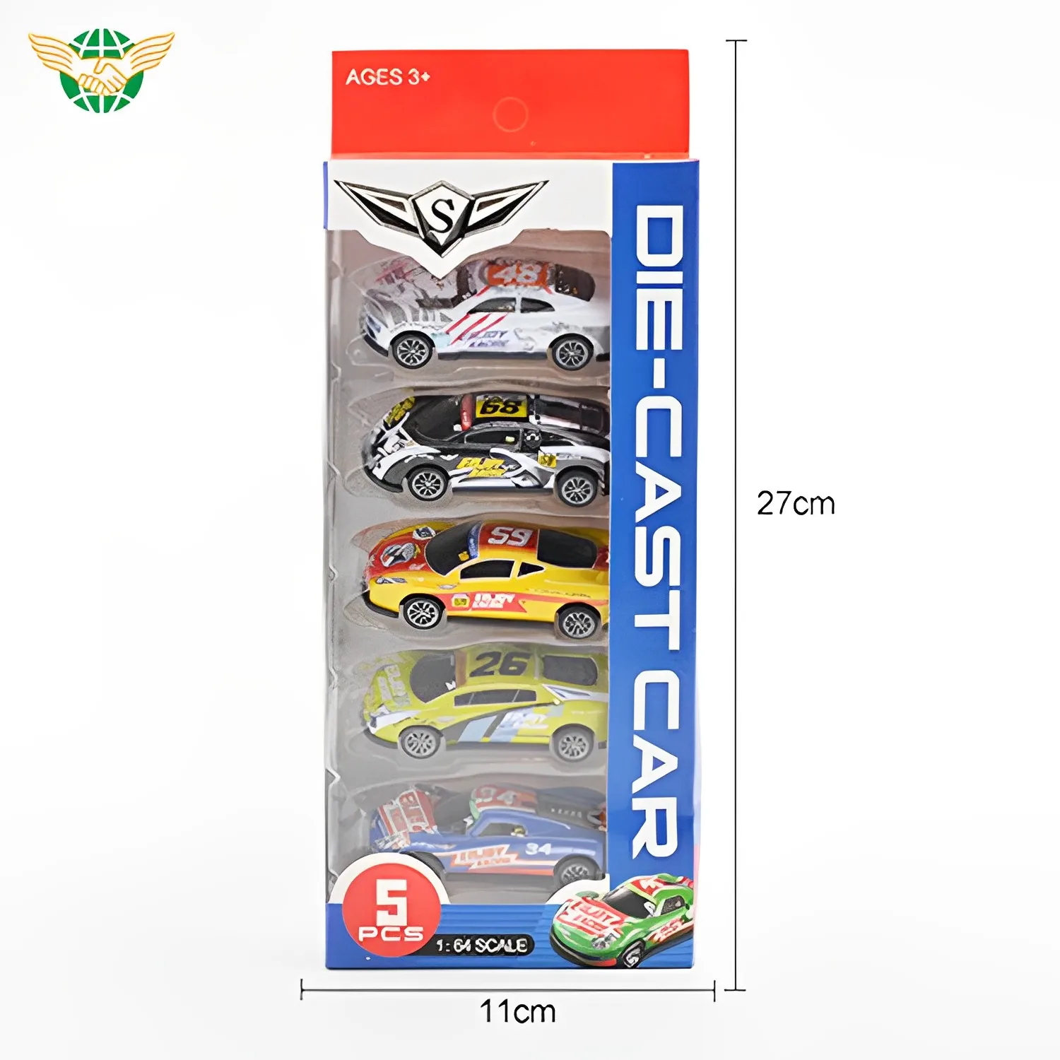 1:64 5 Pieces Alloy Pull Back Toy Cars Model Diecast Car 1/64 Scale Window Box for Boys best gift