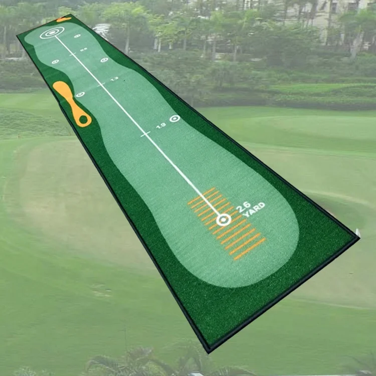 Custom Indoor office home club use rubber backing golf putting mat
