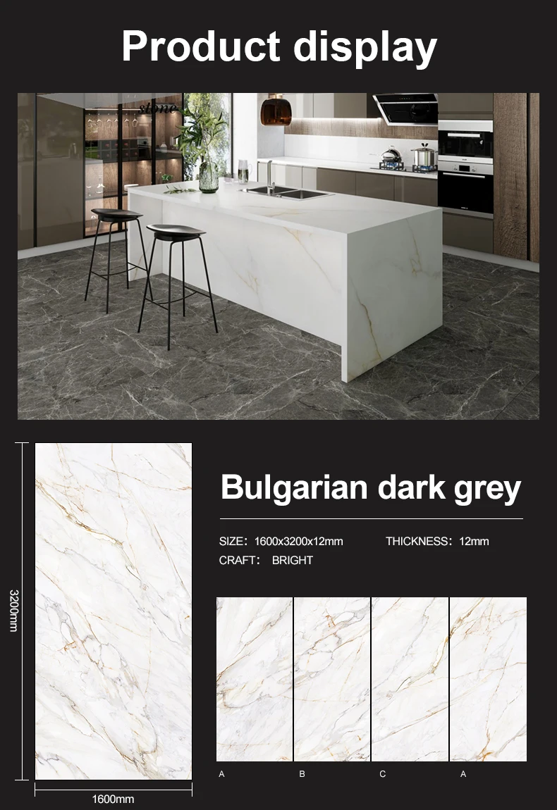 High-Quality White-Yellow 1600*3200*12mm Granite Slab  Perfect for Kitchens Bathrooms Living Spaces