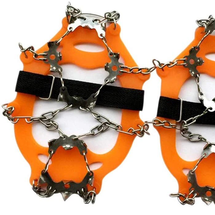 19 зубьев сцепления скобы Лед Снег Захваты Нескользящие из нержавеющей стали шипы скобы