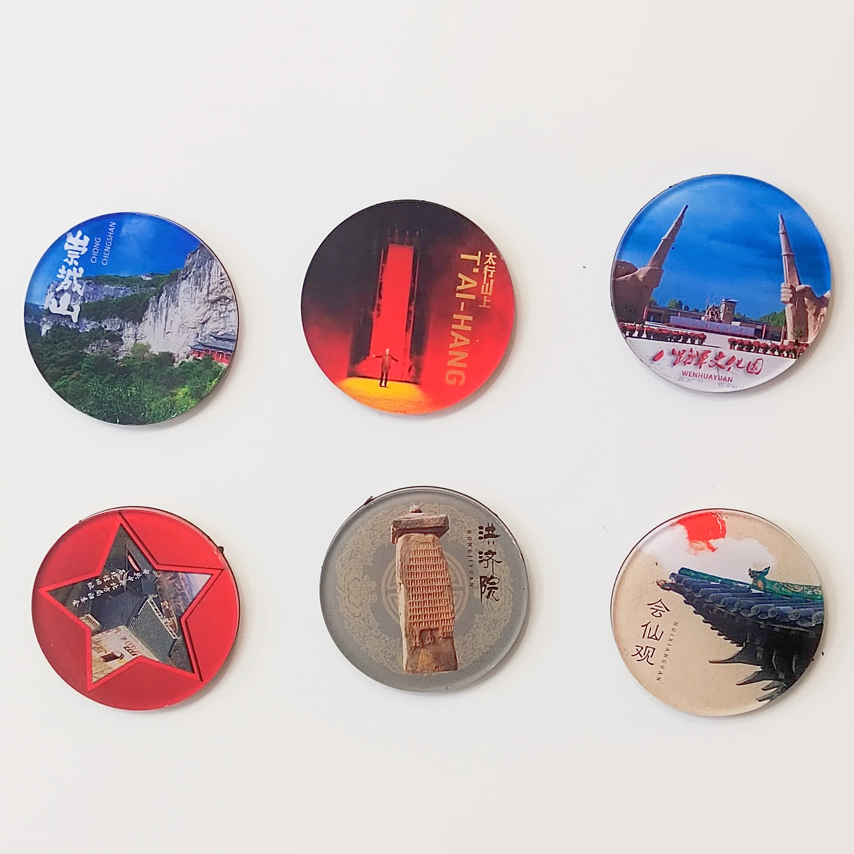Wholesale Circle Square Shaped Customized Design Transparent Acrylic Resin Material Fridge Magnet Manufacturer In China