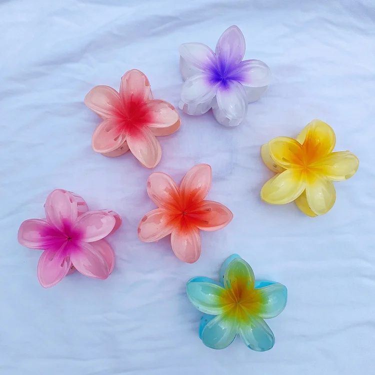 Girls Barrette Crab Hair Claws Ponytail Hairpins Bath Barrette Headwear AccessoriesKorea Flower Shape Hair Claw Clip for Women