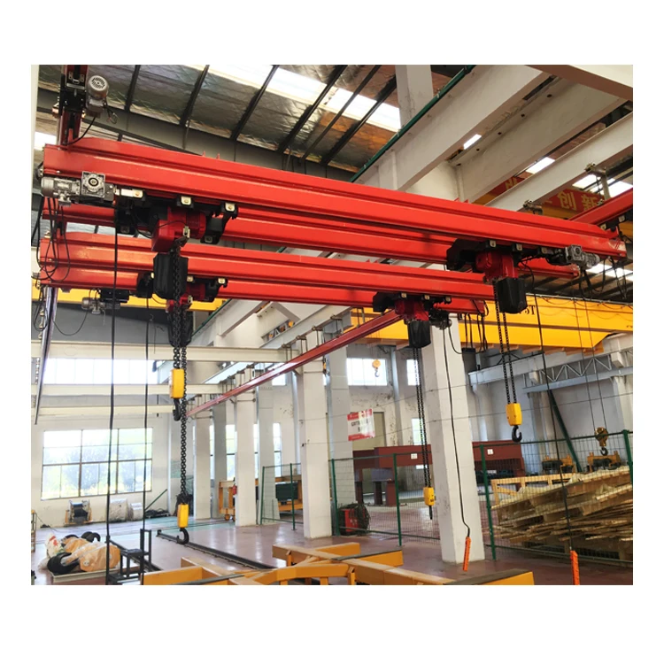 2000 kg 2.5T 3.2T KBK model UK40 rail large-tonnage double girder beam suspension light ergonomic EOT crane system price