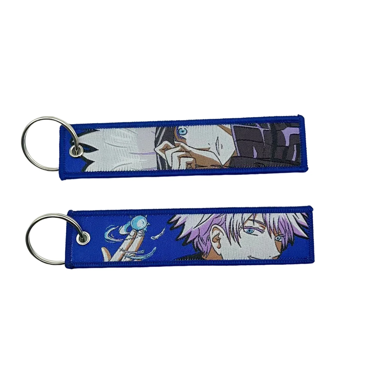 Letter Woven Fabric Custom Blank Motorcycle  for Car & Motorcycle Embroidery Keychain Embroidered Anime Key Jet Tag