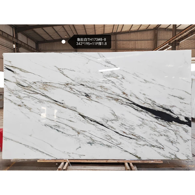 Chinese White Marble With Thin Black Veins Orient Calacatta Marble For Bathroom Shower Wall Flooring Tiles