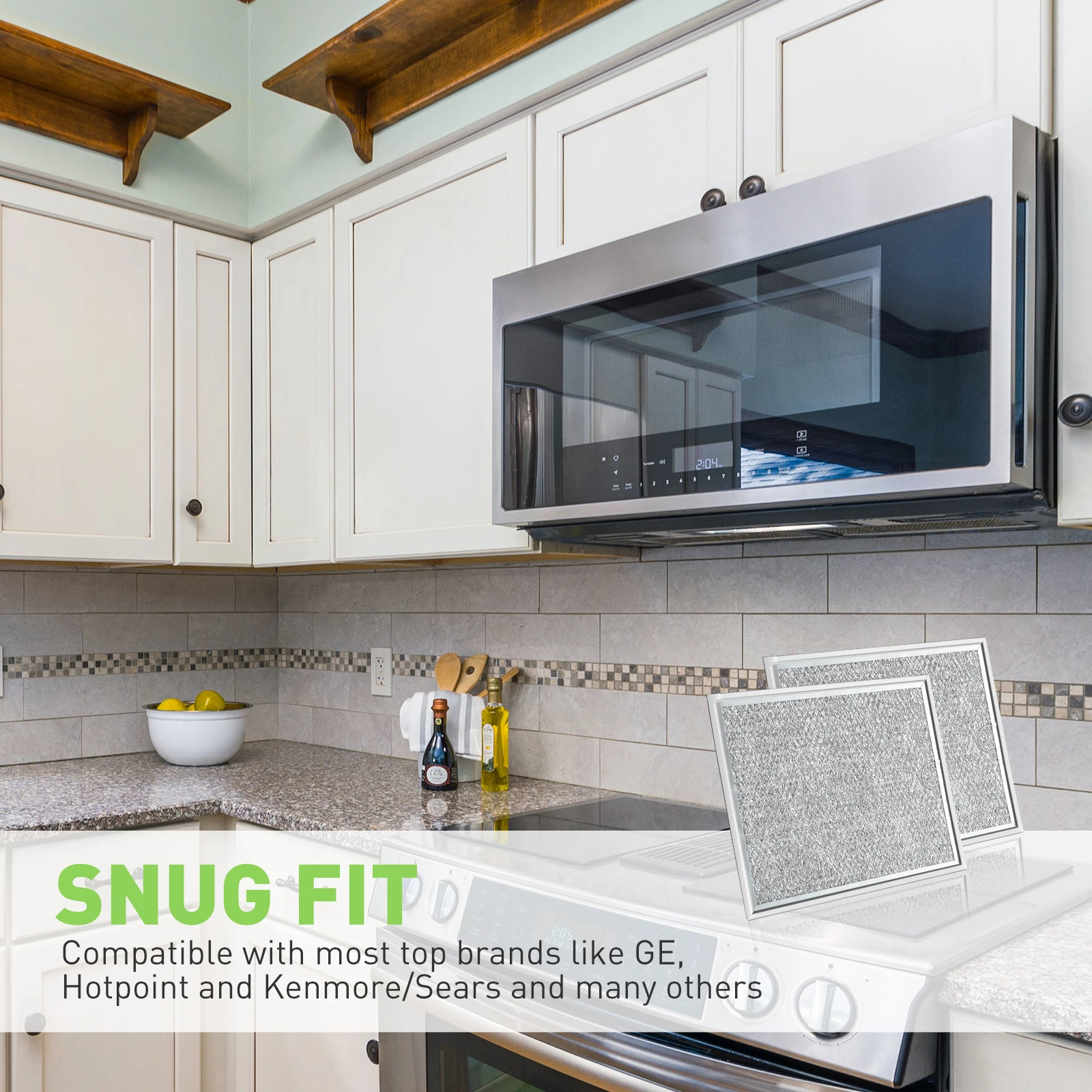 Aluminum Frame Microwave Oven Grease Filter Replacement Component