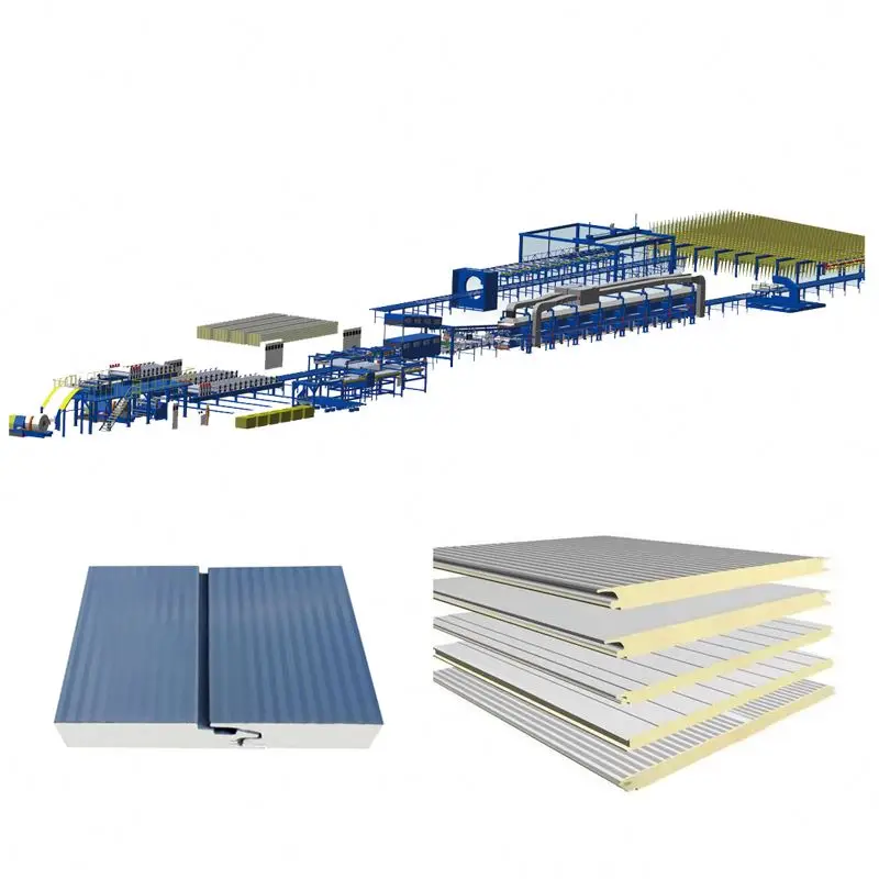 high quality polyurethane machines polyurethane steel sandwich panel manufacturing production line price