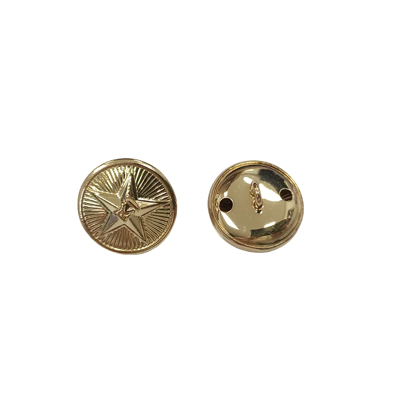 uniform scrub jacket snap button brass shank button