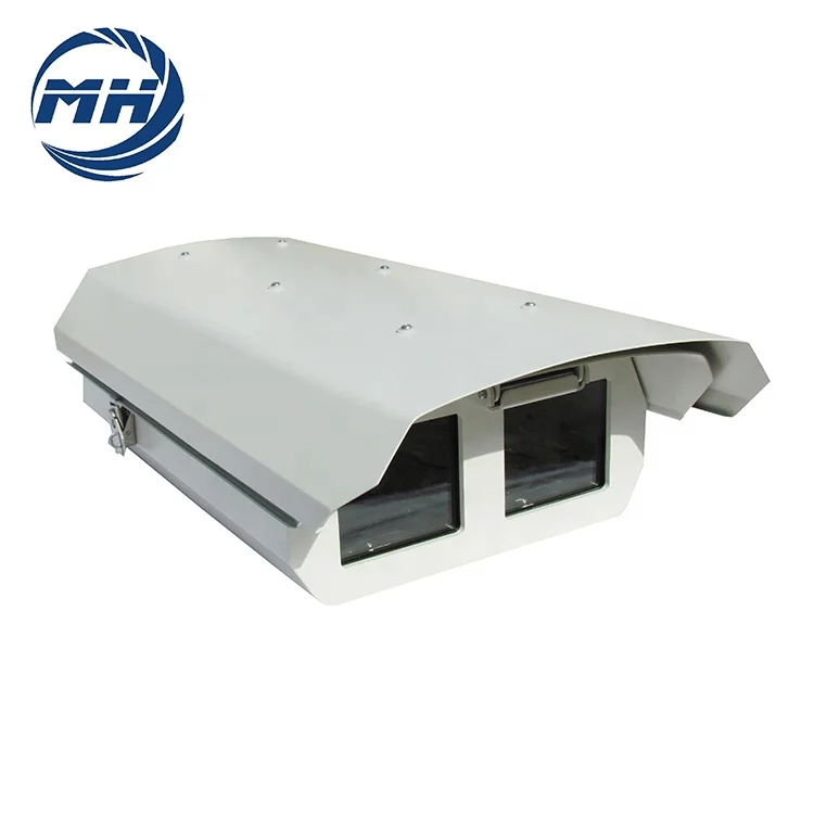 double window camera housing with wiper heater fan